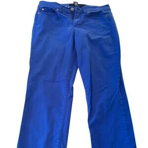 Calvin Klein Size 4 Skinny Crop Royal Blue Jeans Womens Preppy Casual Business